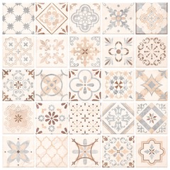 Декоративная стеновая панель ПВХ Пэчворк бежевый 482х482 мм