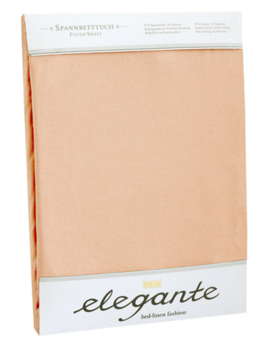 Простыня сатиновая 240x260 Elegante 6800 apricot абрикос