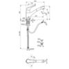 Смеситель для кухни с выдвижным изливом и вентилем для посудомоечной/стиральной машины Ideal Standard CeraSprint New B5348AA