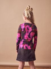 Лонгслив для девочки Next K88-400, Коричневый, Розовый