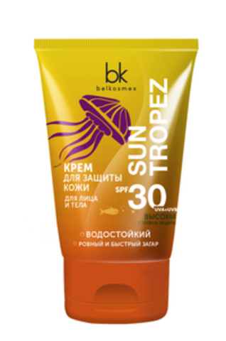 BelKosmex SUN TROPEZ Крем для защиты кожи для лица и тела  SPF 30 120г