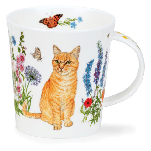 Кружка 320мл Dunoon Рыжий кот и цветы Ломонд