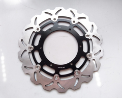 Диск тормозной передний на Yamaha  MT01 2005-2006 г.в., черный лепестковый