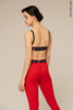 Strap top with elastic back | scarlet