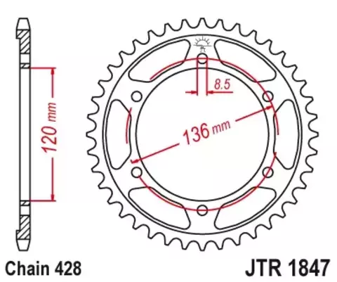 Звезда ведомая JTR1847 48