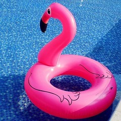 Надувной круг фламинго розовый Pink Flamingo 90 см