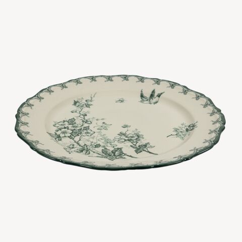 Тарелка плоская 26см Дымов Керамика Цветущий боярышник