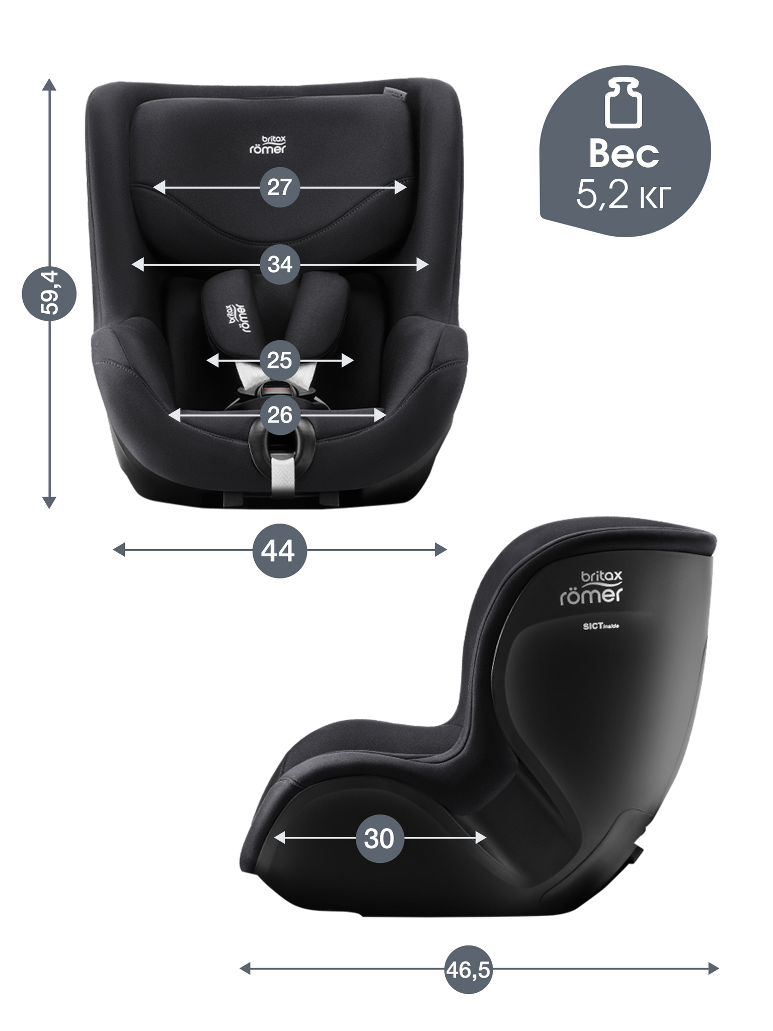 Детское автокресло Britax Roemer DUALFIX 5Z Classic | Deep Black