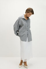 Рубашка из фланели мелкая клетка