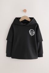 Толстовка с капюшоном для мальчика Next E43-671, Черный