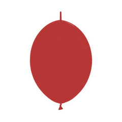 Линколун 6" Красный, Пастель (Яркий красный) / Ruby red деко