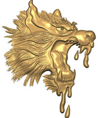 Силиконовый мол № 497 Волк