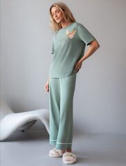 Футболка с принтом свободная эластичная из премиального хлопка  D49.136 (130648)