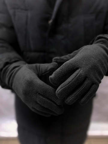 Перчатки флисовые (черные)