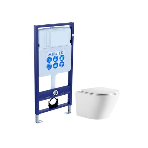 Aquatek SET Aquatek ЛИБЕРТИ SET Aquatek ЛИБЕРТИ (рама Aquatek Standard INS-0000012 (без крепежа и клавиши) + унитаз ЛИБЕРТИ AQ1999T-00 с тонким сиденьем sc)