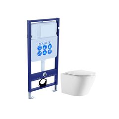 Aquatek SET Aquatek ЛИБЕРТИ SET Aquatek ЛИБЕРТИ (рама Aquatek Standard INS-0000012 (без крепежа и клавиши) + унитаз ЛИБЕРТИ AQ1999T-00 с тонким сиденьем sc) фото