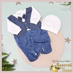 Комбинезон+шапочка детский (0-3) 260313-DR4085