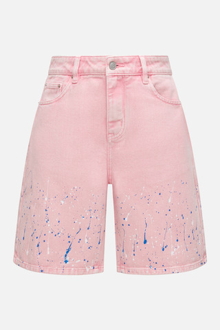Шорты с принтом разбрызганной краски