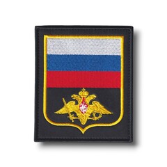 Шеврон ВС РФ Нарукавный Офисный (Орел МО) / Черный С Желтым Кантом