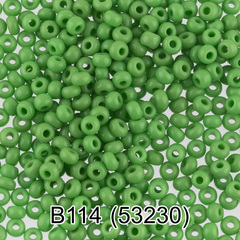 Бисер Чехия "GAMMA" круглый 2 10/0 2.3 мм B114 салатовый ( 53230 )