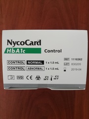 1116362 Контрольный материал на гликозилированный гемоглобин Никокард-NycoCard HbA1c, 2х1x1,5 мл /Axis-Shield, Норвегия/