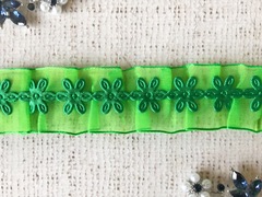 Тесьма текстильная "Цветок на органзе", ш.2,5 см.