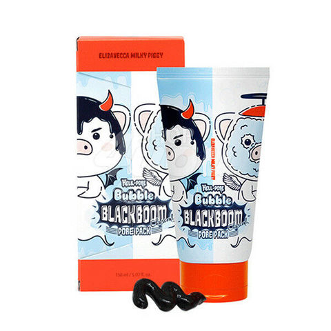 Elizavecca Hell-Pore Bubble Black Boom Pore Pack очищающая кислородная маска для очищения пор