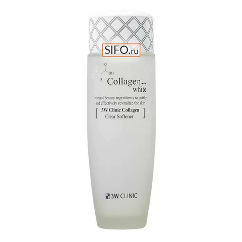 3W CLINIC Collagen Тонер для лица осветляющий с коллагеном Collagen Clear Softener,
