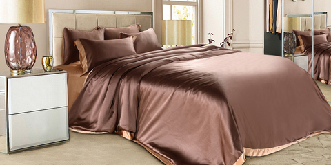 Постельное белье 2 спальное евро макси Luxe Dream Chocolate