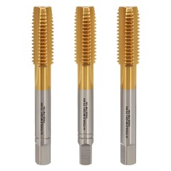 Метчик М12х1,75 (Комплект 3шт) DIN352 HSSEPM-TiN 6HX 89мм a=7,0 H-Tools PRO 230120PMHT