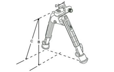 Сошки UTG LEAPERS 360 на WEAVER (Low) TL-BP02