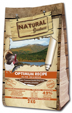 Natural Greatness Optimum Recipe Mini & Medium сухой корм для собак 2 кг