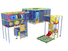 Детский игровой лабиринт «Океан» 70,81 м² (7,3*9,7*5,9 м)