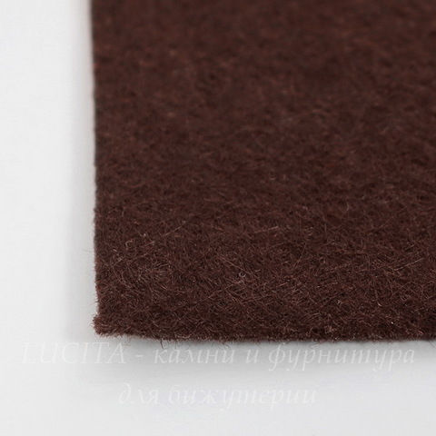 Фетр для рукоделия мягкий, 30х30 см, цвет - темный шоколад