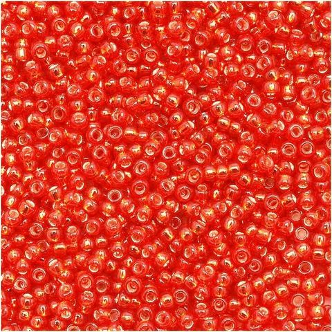 Бисер TOHO, круглый цвет оранжево-красный (0025), размер 11,  5 грамм