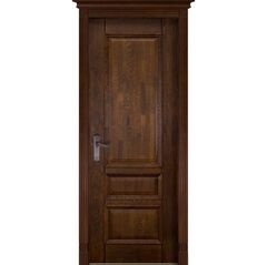 Купить Межкомнатная дверь массив дуба Аристократ 1 античный орех глухая