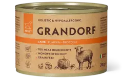 Grandorf Dog консервы для собак паштет из ягненка с тыквой и брокколи 200г