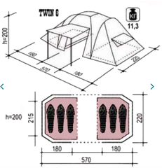 Кемпинговая Палатка Indiana TWIN 6