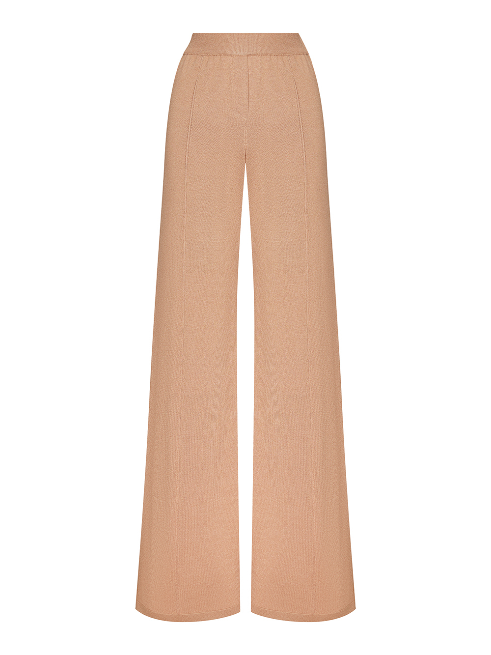 Женские брюки светло-бежевого цвета из шелка и вискозы