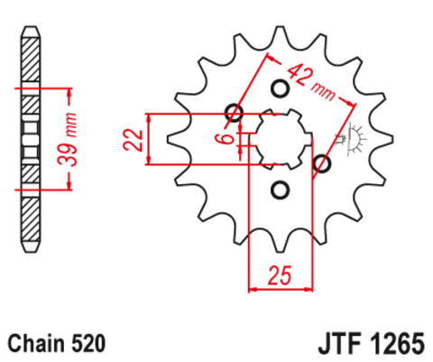 Звезда ведущая JTF1265-14