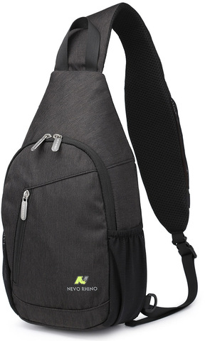 Картинка рюкзак однолямочный Nevo Rhino 8999-nw Black - 1
