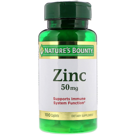 Nature's Bounty, Цинк, 50 мг, 100 капсуловидны таблетка