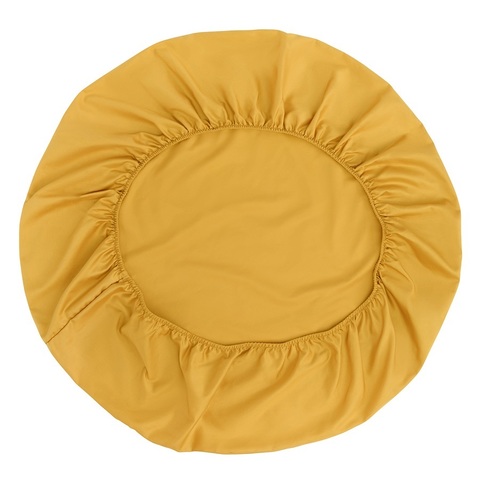 Простыня детская круглая на резинке 75х75х20 Tkano Essential горчичная