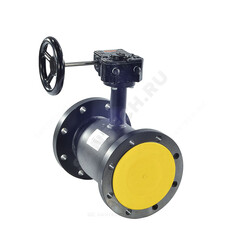 Кран шаровой сталь 09Г2С Ballomax КШТ 61.103 Ду 125 Ру16 фл L=325мм с редуктором BROEN КШТ 61.103.125.Р.16