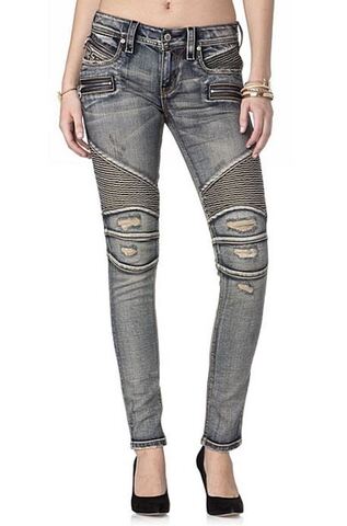 Rock Revival | Джинсы женские GABY S230 SKINNY MOTO RP9415S230 перед