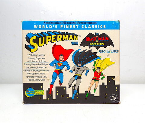 Аудиокассеты Smithsonian Historical Performances Superman with Batman & Robin on Radio Tape (Набор из 4 кассет) (Retro)