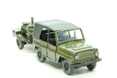 UAZ-469 with trailer field kitchen khaki Agat Mossar Tantal 1:43