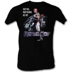 T-Shirt - Robocop Movie All Cop Adult Black