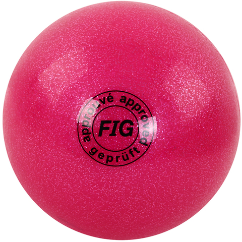 Мяч для худ. гимнастики (19 см, 400 гр)  розовый металлик GC 02 (Ларс) (35760)
