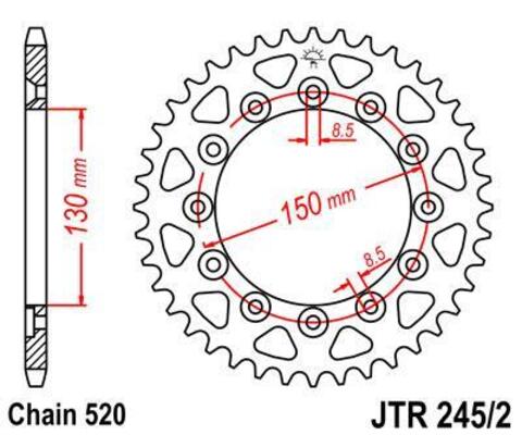 Звезда ведомая JTR245/2 46